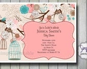 Birdcage Shower Invitation Blue & Pink Il_170x135