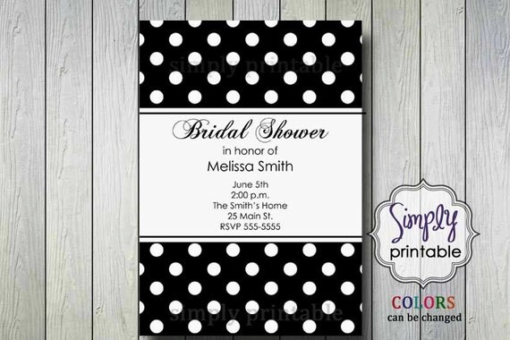 Polka Dot Bridal Shower Invitation (Digital File) Il_570xn