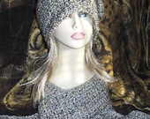 Crochet Scarf and Hat with flower - Free Shipping to US and Canada