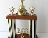 Vintage retro kitsch gold 1980s pigeon trophy