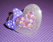 Sparkly Clear Heart Cupcakes Galore Ring