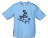 Distressed 3rd Birthday Shirt - Train Number 3 Birthday Distressed T-Shirt( Train 3 1113 Black Ink) - Perfect for museum train party