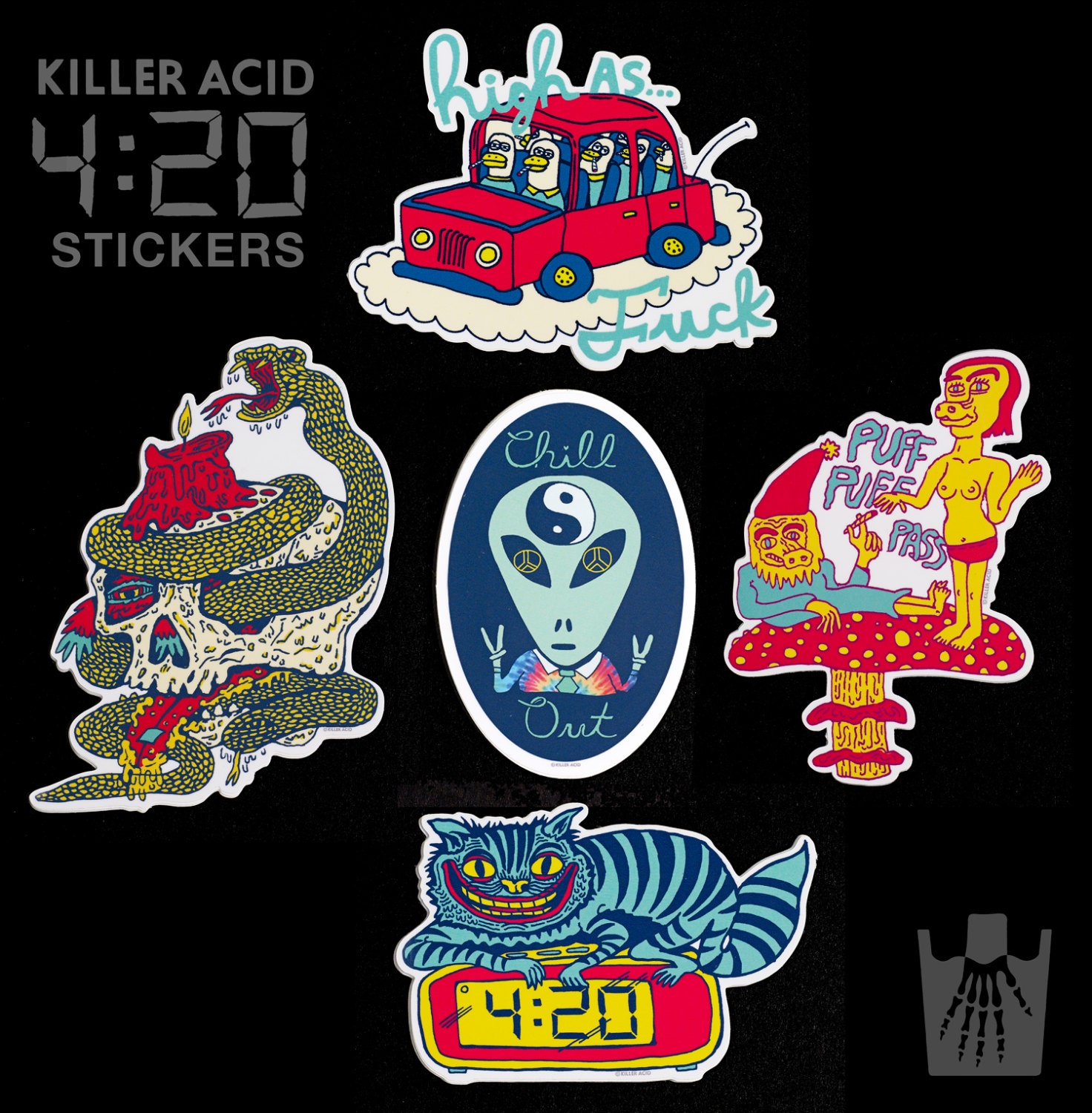 Killer Acid 4:20 Sticker Set