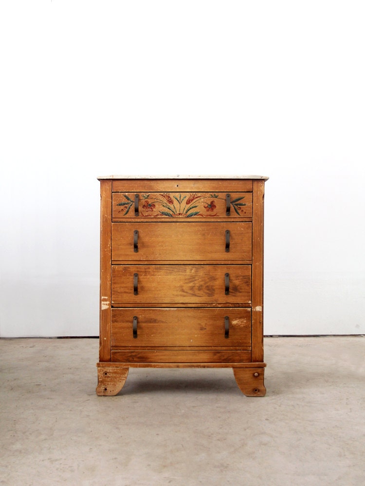 1940s Monterey Dresser / Vintage Painted Wood Dresser