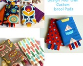 Choose Your Own Fabric and Options- Custom Reversible Drool Pads