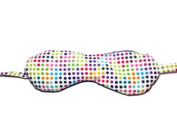 Calming eye mask / Eye pillow in Polka dots
