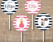 Printable Princess and Pirate Cupcake Toppers Il_170x135