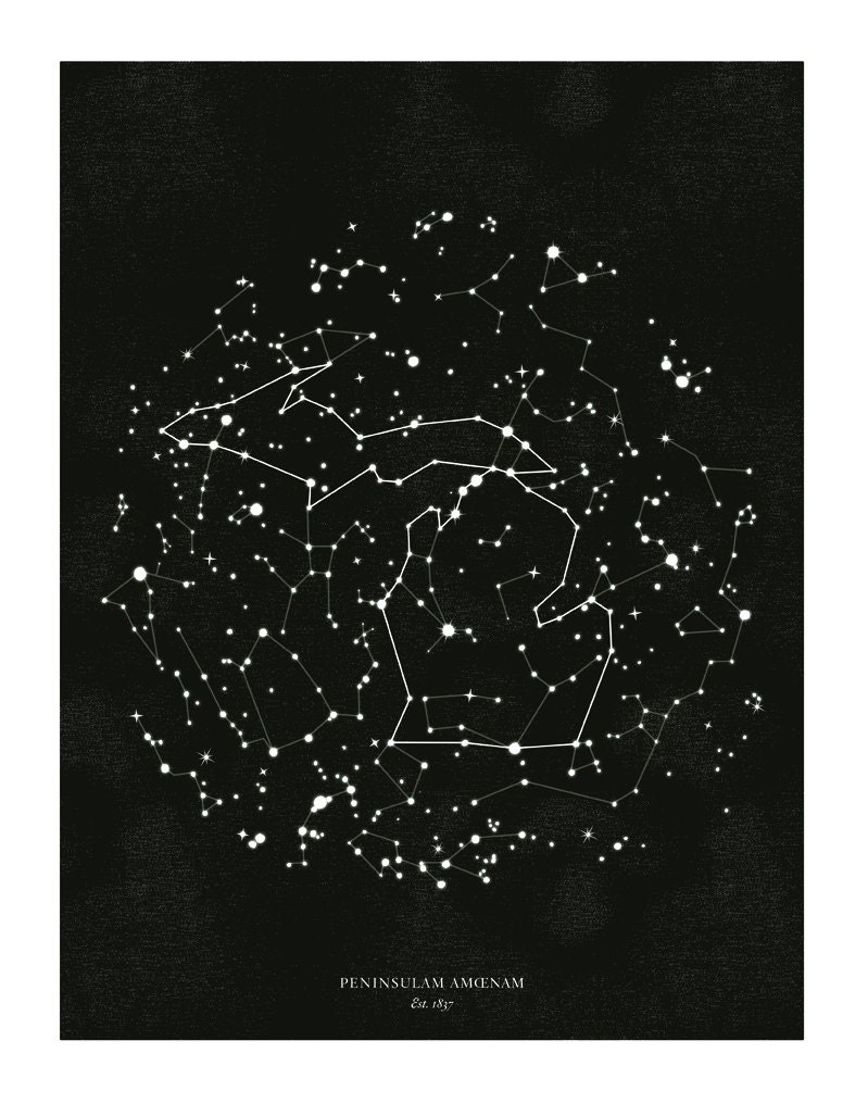 Michigan Constellation 11x14 Print