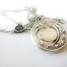 Art Nouveau Locket in Antiqued Silver - store a photo, lock of hair or treasured memento