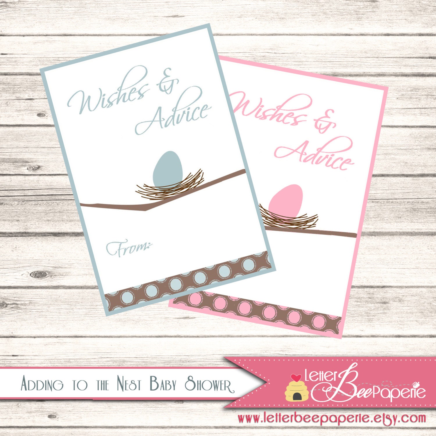 Adding to the Nest Wishing Tree Tag - Great for Boy, Girl or Gender Neutral Baby Showers - DIY Printable File Il_170x135