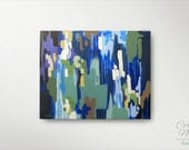 Calming Rain - 16x20 Original Abstract Acrylic Painting by Cortney North