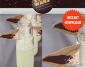 Yoda Soda Bottle Ears - INSTANT DOWNLOAD - Star Wars Classic - Party Decoration