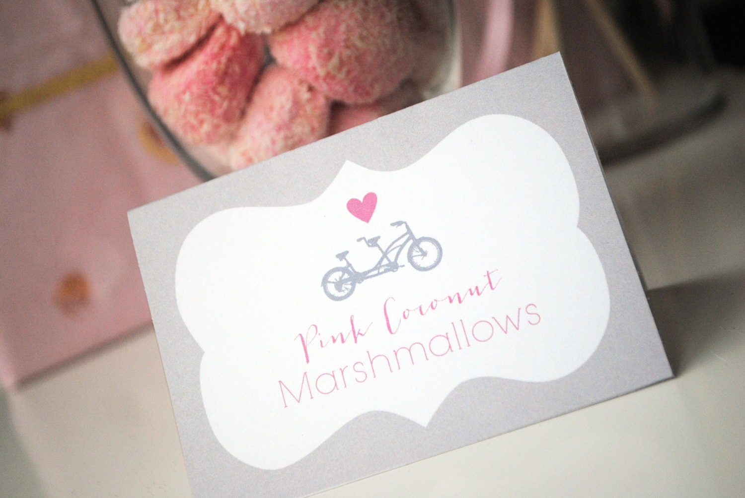 CUSTOMIZABLE Bicycle Labels Printable Party Collection - Bicycle Built for Two Bridal Shower FOLDING LABELS by Itsy Belle