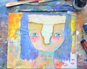 Lost In The Echo -- Original Mixed Media Nixie painting