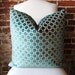 Velvet Geo - Turquoise - Robert Allen - 22 in square - Designer Pillow - Decorative Pillow - Throw Pillow