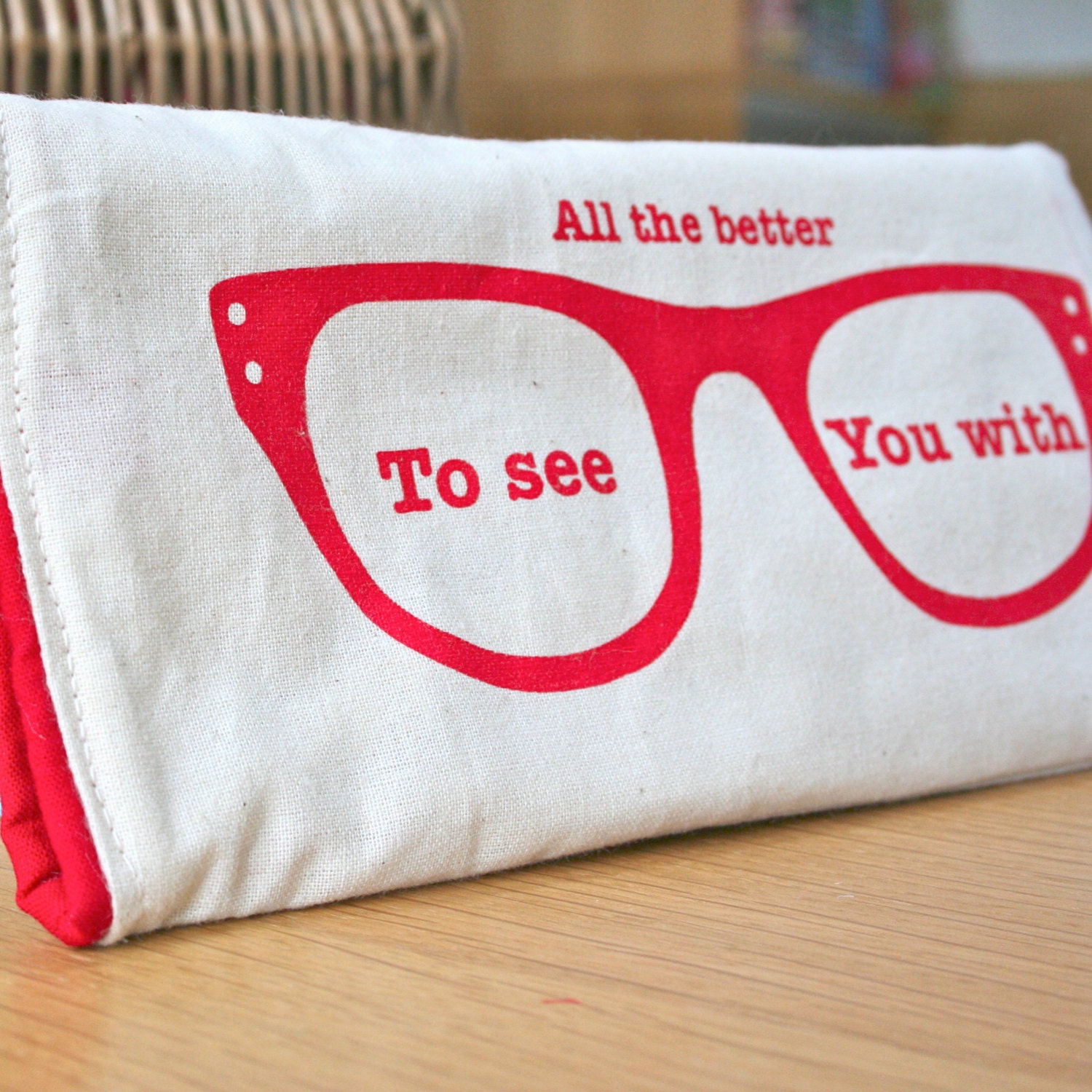 Little Red Riding Hood Printed Glasses Case