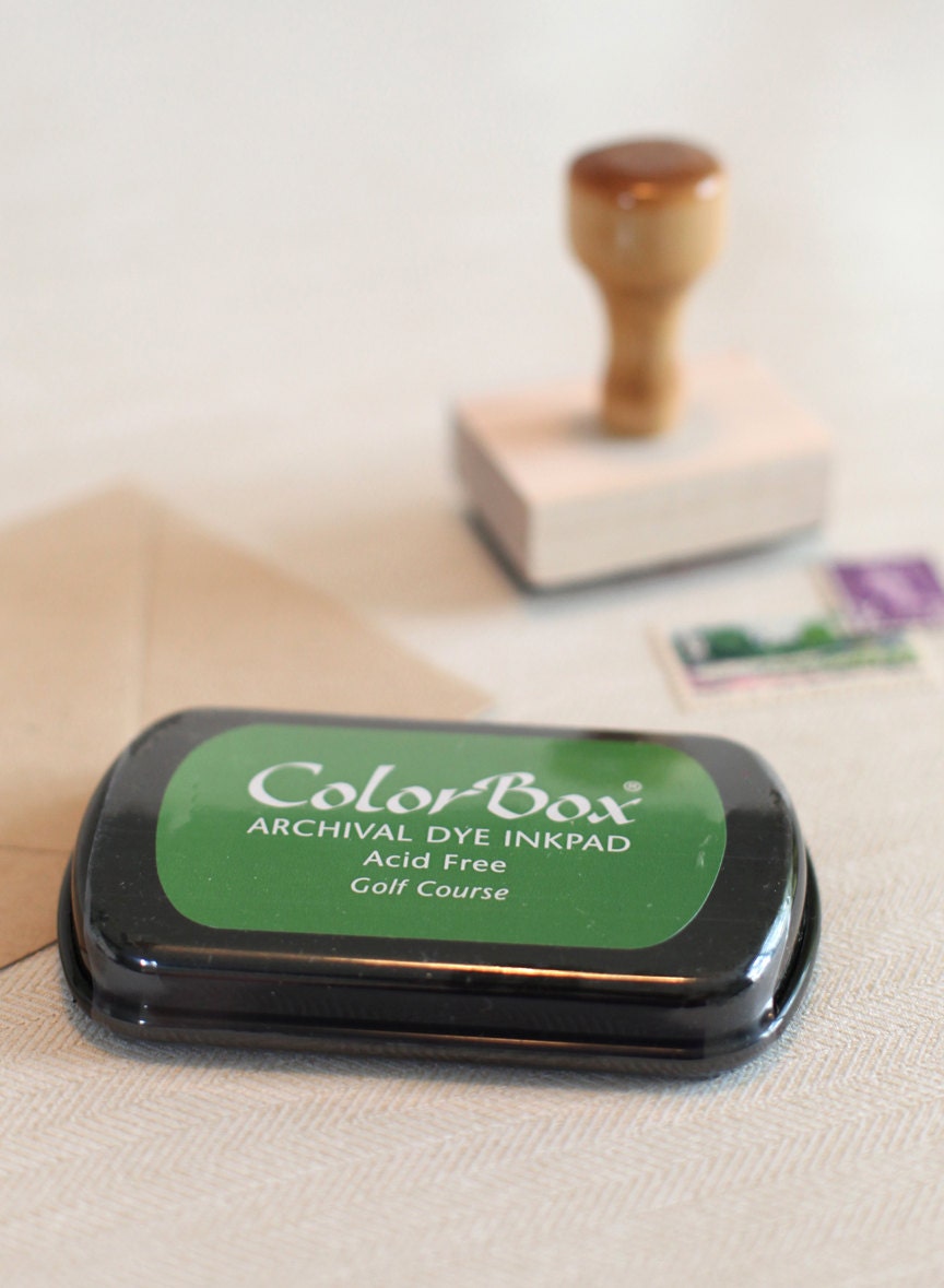 Golf Course - Colorbox Archival Dye Ink Pad - Green Ink Pad for rubber stamp