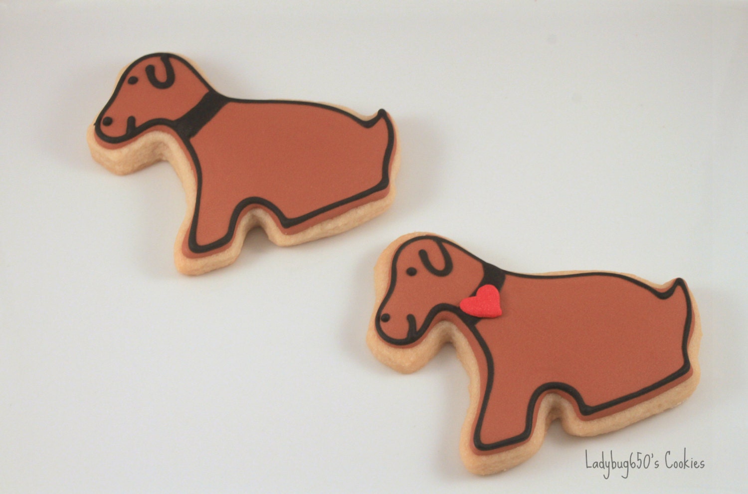 12 Puppy dog shaped cookies, handmade & iced