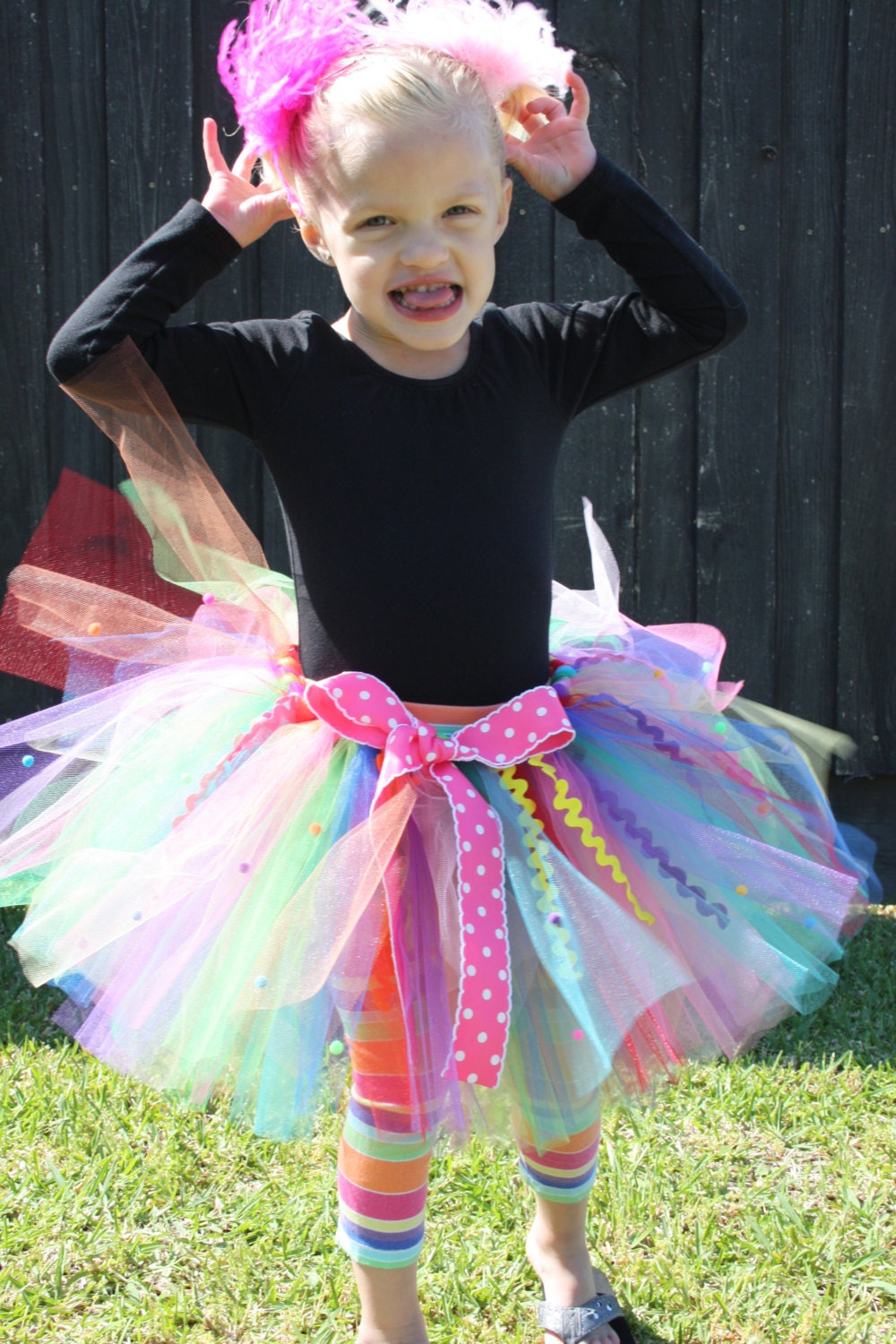 LALALOOPSY Tutu - Rainbow Birthday Tutu - NB-5T