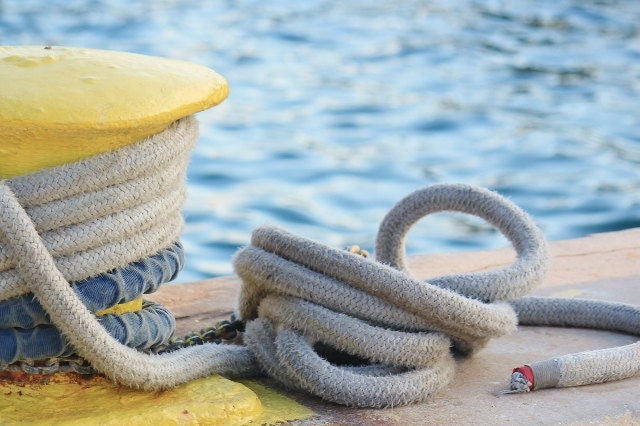 Ocean Photography, Maritime, Nautical Decor, Yellow Photography Art Print