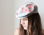 Womens flat cap - Newsboy hat - Floral - Spring and Summer fashion - Casual chic