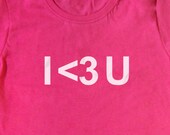 I love U" t-shirt, the geek way