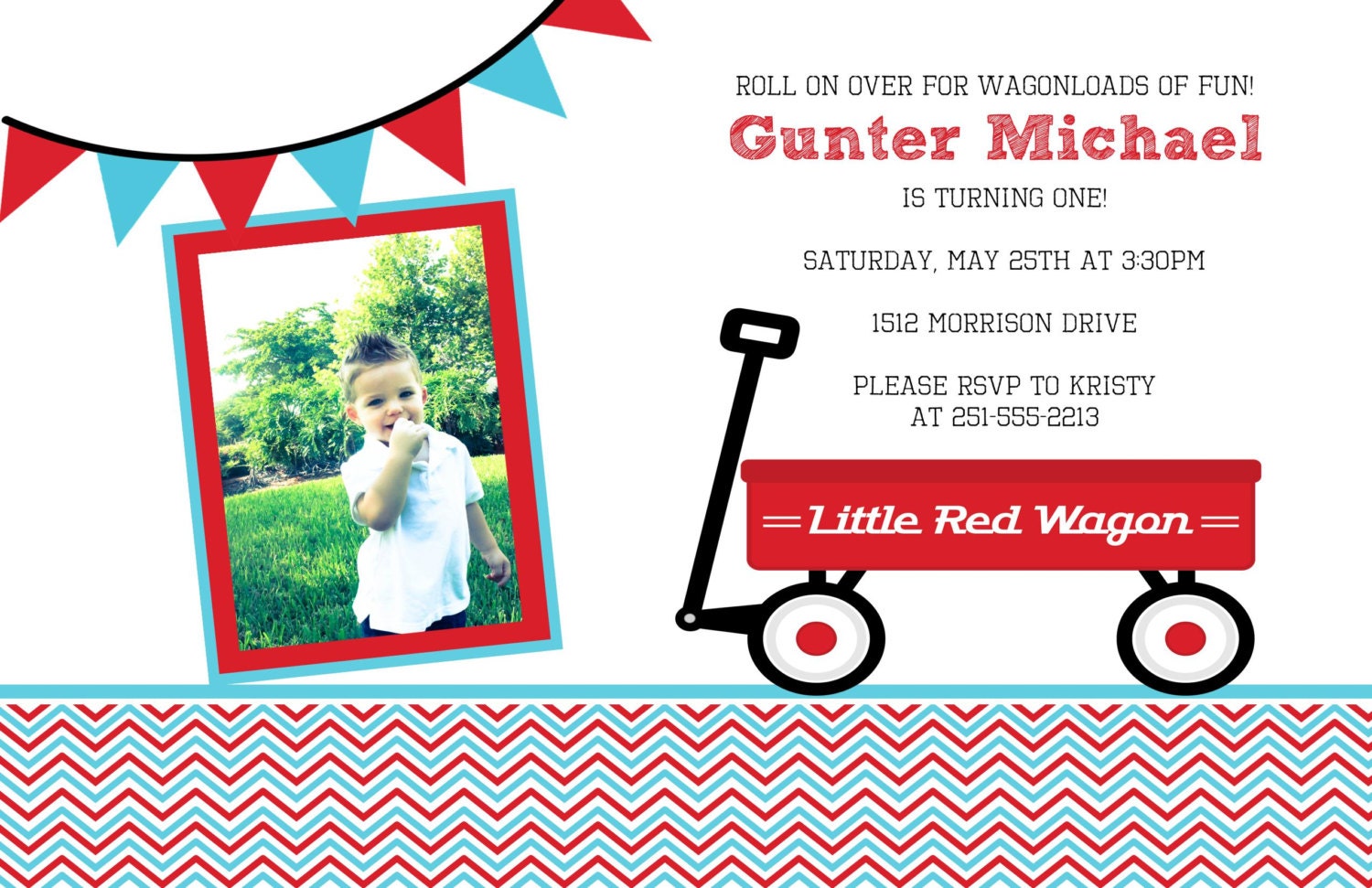Radio Flyer Wagon Invitation