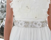 VERONICA - Rhinestone Beaded Bridal Sash, Wedding Belt