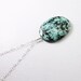 Mens necklace: turquoise jewelry sterling silver pendant blue natural stone African