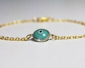 friendship bracelet Mint Green Evil Eye Beaded Bracelet