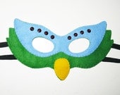 Parrot Felt Mask for kids - Green - Childrens carnival animal costume - for boys girls - bird Dress Up play accessory - Theatre roleplay
