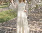Vintage Wedding Dress Backless Crochet Hippie Bohemian Long Sleeves - Melrose