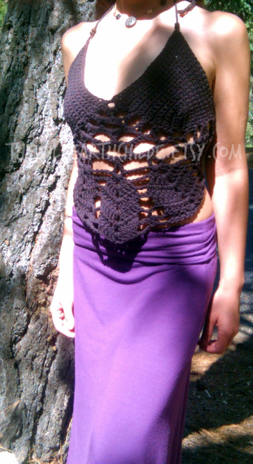 The Dream Catcher Crochet Bikini Halter Top - Made To Order - ONE SIZE