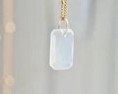 Four Bridesmaid Necklaces  - White Moonstone 14k Gold Gemstone Set Bridal Party Opal Pendant Handmade Jewelry Gifts for Her.