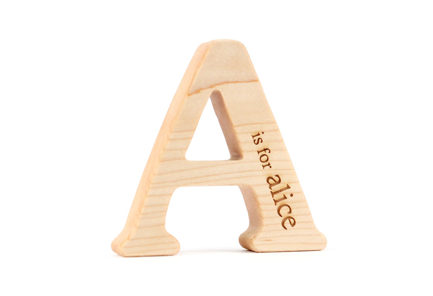 ANY LETTER personalized TEETHER - a natural wooden teething grasping toy for new baby - a keepsake toy for boy, girl, and parents