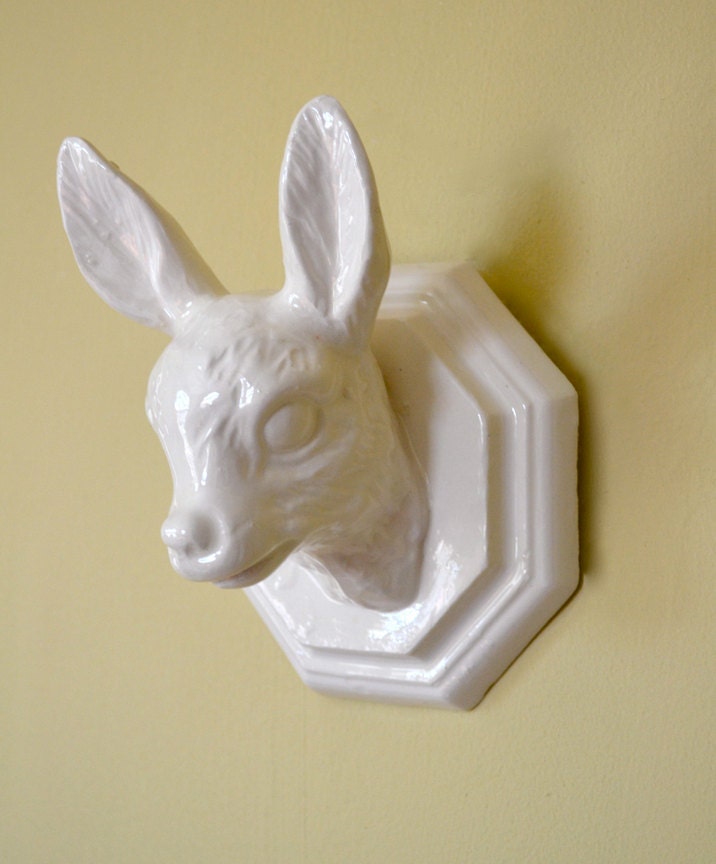 Porcelain Fawn Head Wall Hanging