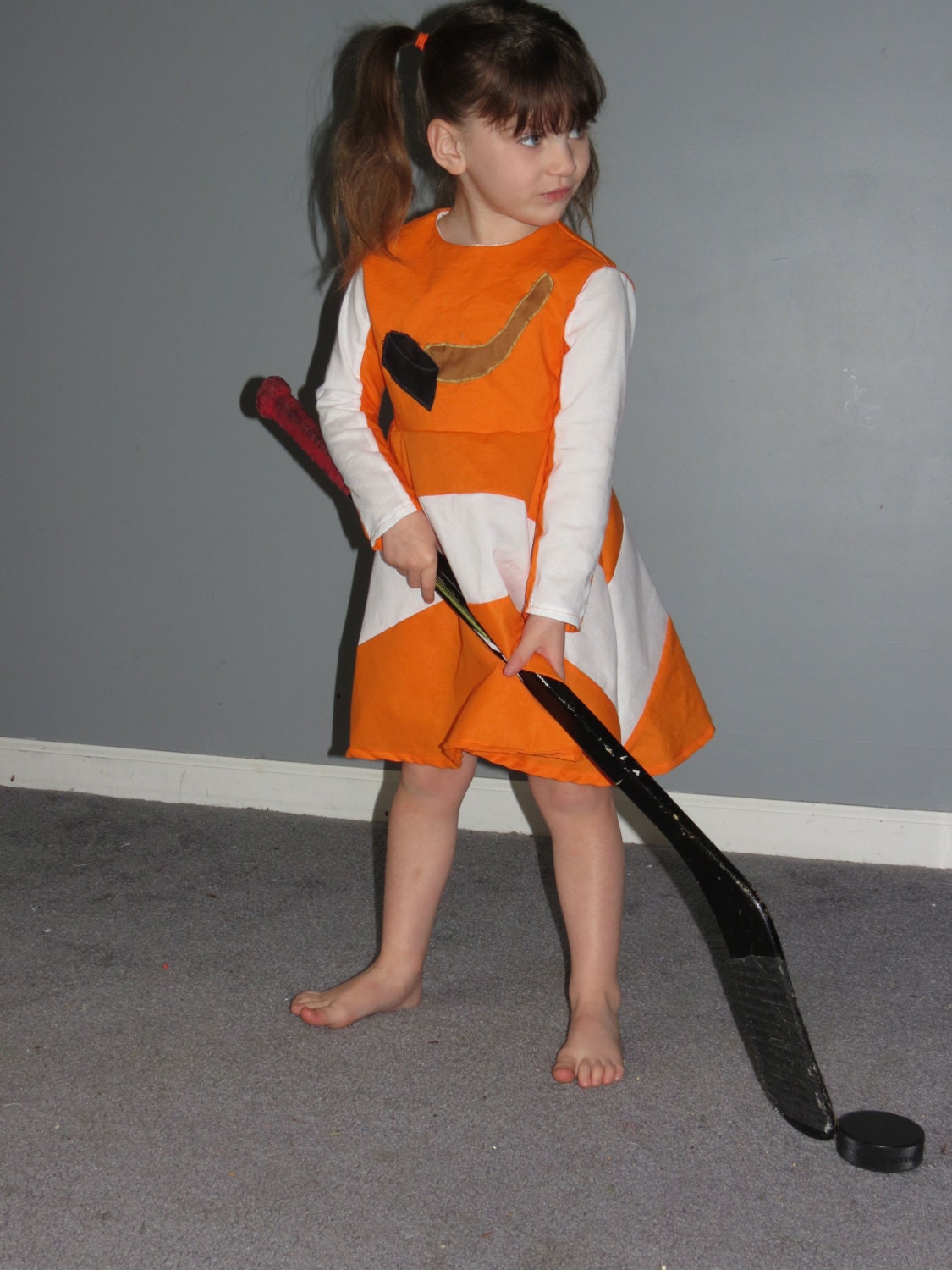 Philadelphia Flyers Themed Hockey Jersey Dress by myfunclothes