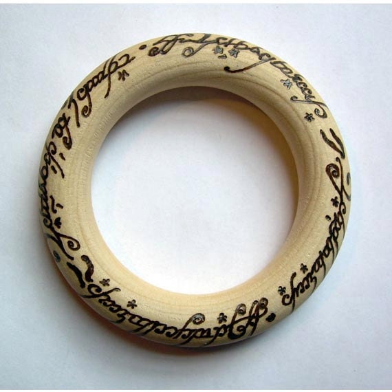 Elvish Lord of the Rings Baby Teether - Wooden Teething Ring