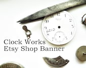 Etsy Shop Banner Steampunk Header Digital Photography Graphic
