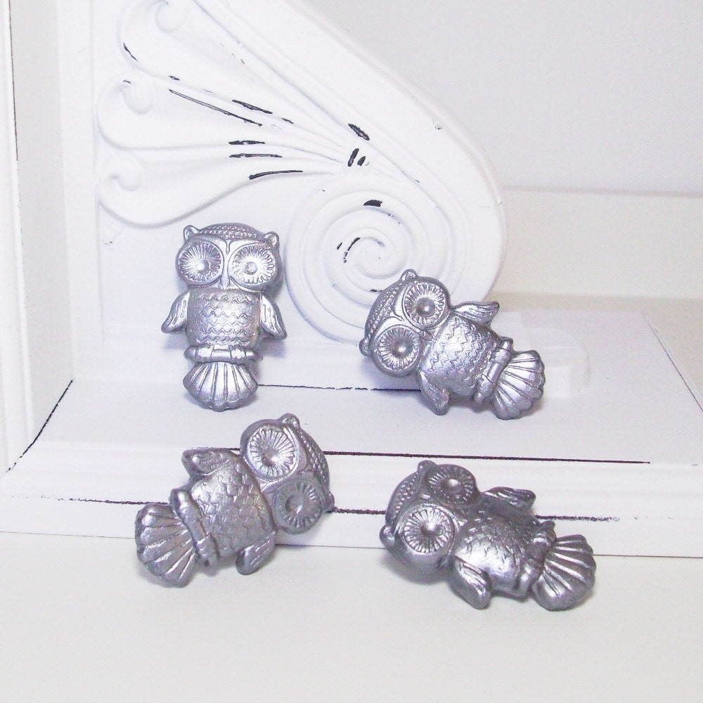 Silver Owl Thumbtacks Desk Accessories Cork Board Push Pins Office Supplies Pushpins Thumbtack