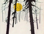 Embroidery Applique Winter Forest Wall Hanging Instructions Template