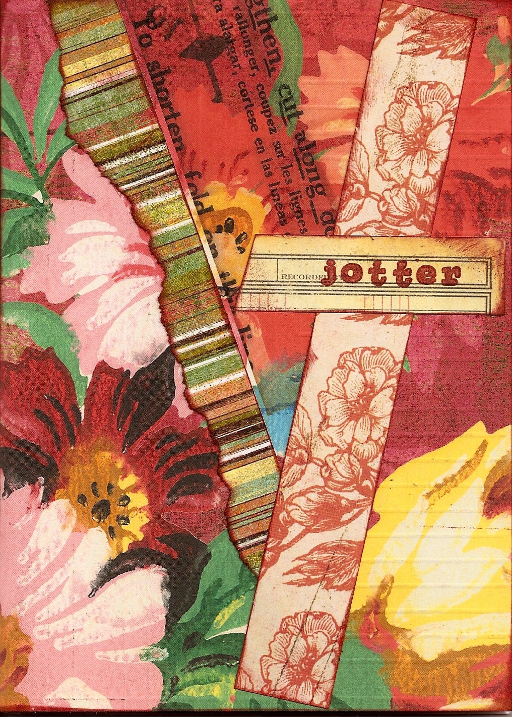 Jotter:  Vintage Floral Style "Afternoon Gardening with Auntie Lela"