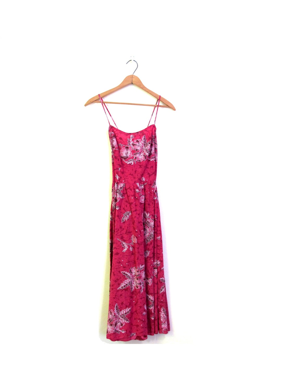Vintage Pink Hawaaiian Cross Back Dress