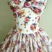 Beautiful 50s inspired cocktail dress made from adorable floral cotton, all sizes are welcome.