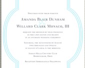 DIY Printable Aqua Beach Wedding Invitation Suite with RSVP