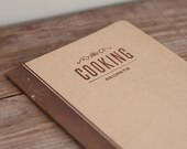 COOKING secrets  - letterpress printed notebook craft - vintage design - COOK5006C