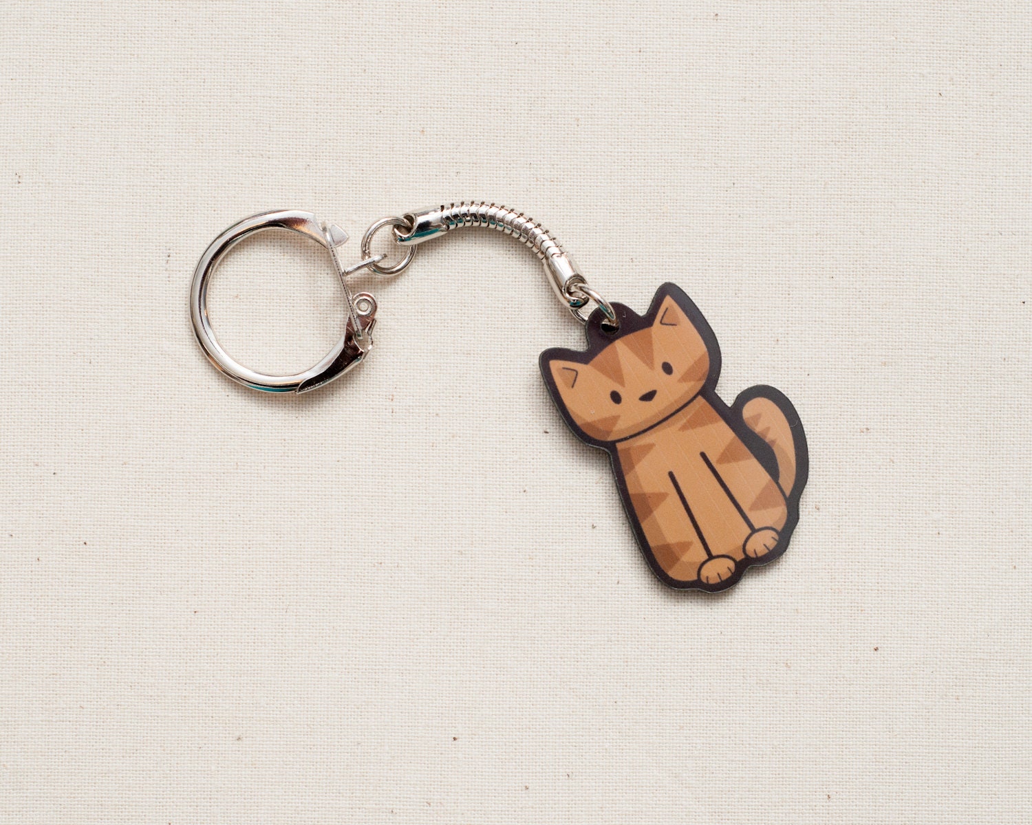 Brown Cat Keyring
