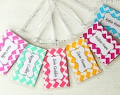 Personalized Luggage Tag Colorful Chevron Stripe Diaper Bag Tag Custom Luggage Tag Zig Zag Pattern Bridesmaid Gift Travel Gift