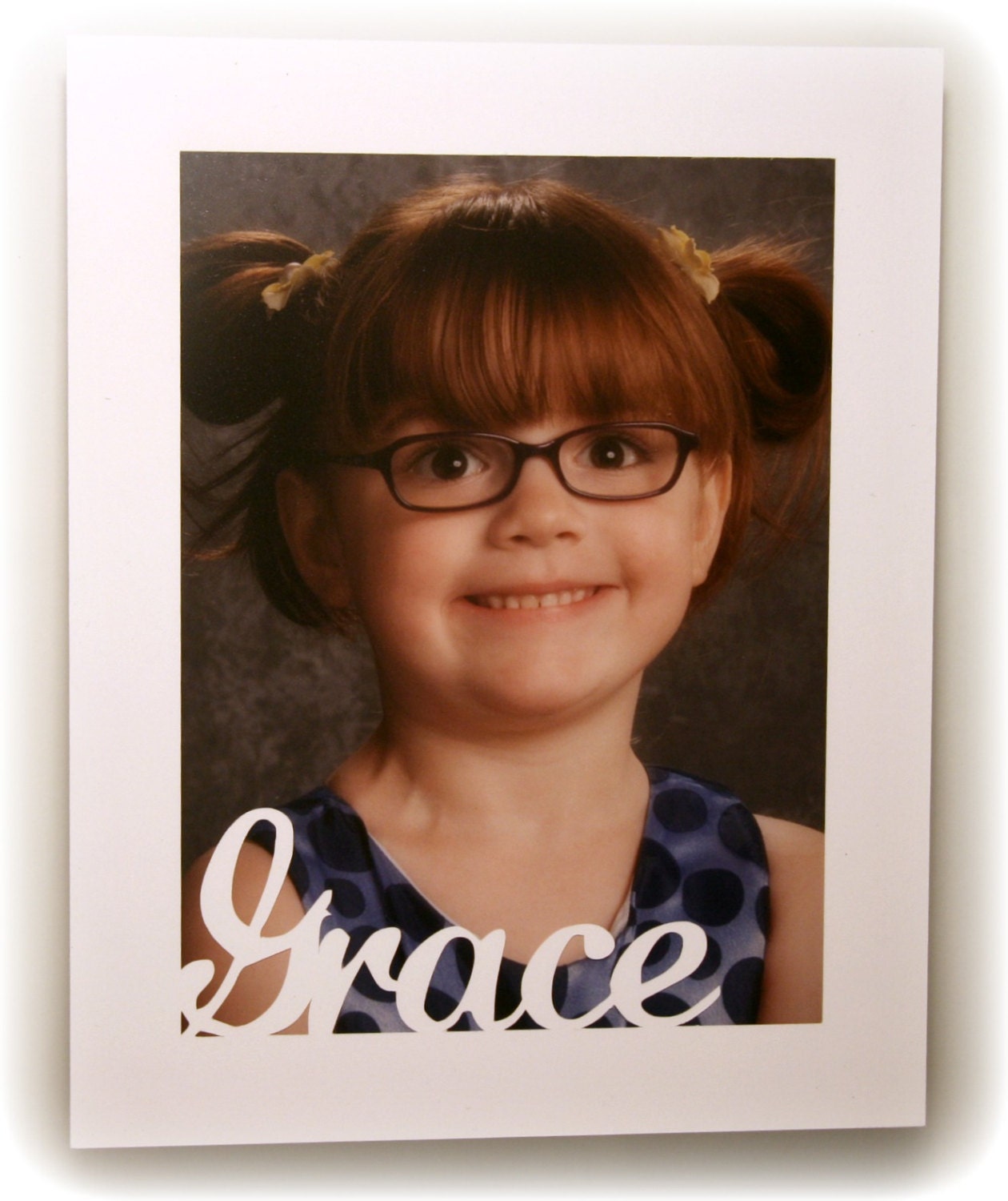 Custom Mat 8x10 - Cut Paper - Name Date - School Wedding Photo - Personalized - Unframed