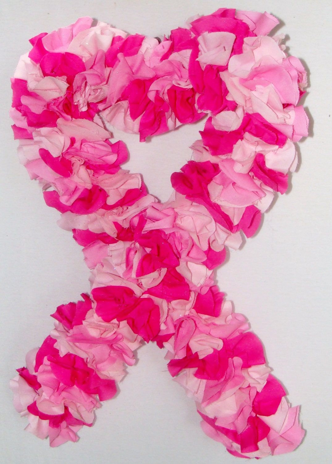 Breast Cancer HEART Pink Ribbon Awareness Wreath